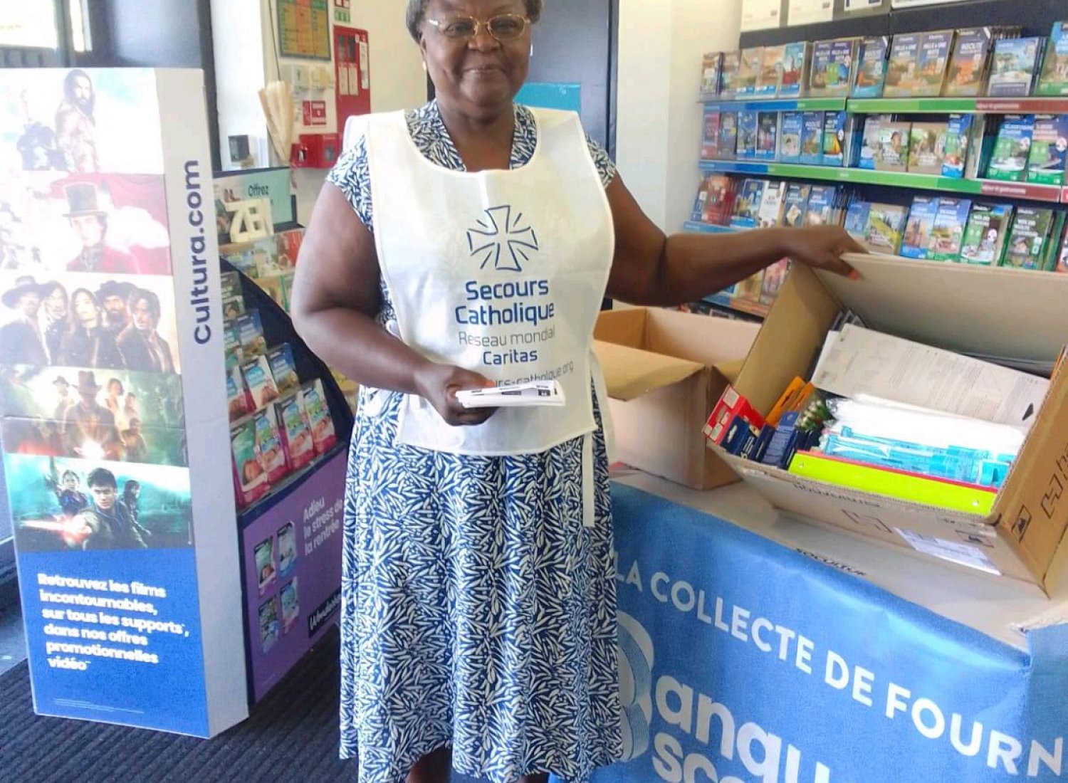 Collecte de fournitures scolaires chez Cultura à Givors