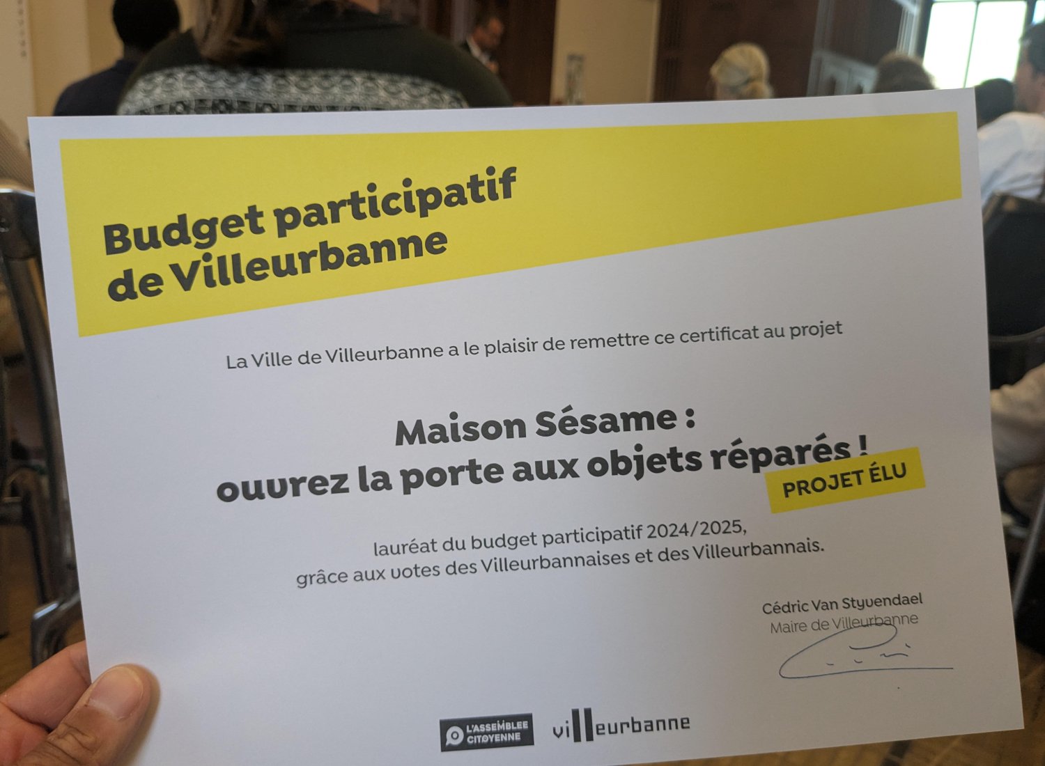 Repair Café Maison Sésame lauréat budget participatif Villeurbanne juillet 2025